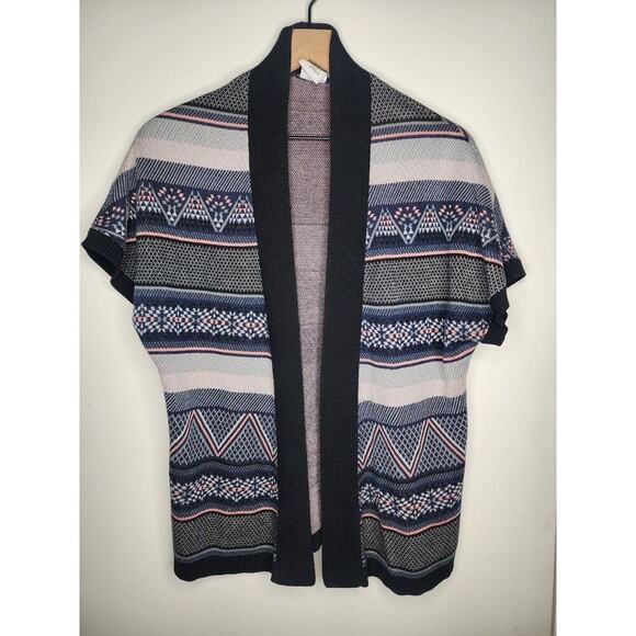 Rip Curl - Knitted Open‎ Cardigan Women Small Southwestern Cottagecore blue pink - Picture 1 of 5